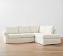 PB Comfort Roll Arm Slipcovered Return Bumper Sectional (124&quot;)