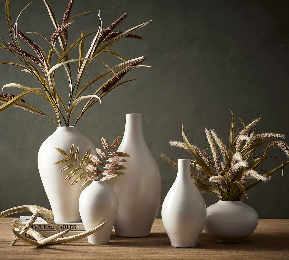 Nolina Ceramic Vase Collection - Large White
