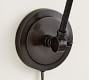 Metal Bell Plug-In Articulating Sconce (5'')