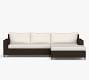 Torrey Wicker 2-Piece Square Arm Double Chaise Loveseat Outdoor Sectional (112&quot;)