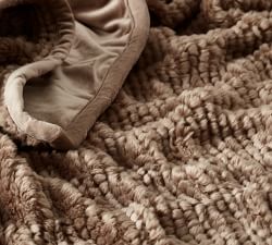Faux Fur Honeycomb Throw