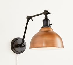 Metal Bell Plug-In Articulating Sconce (5'')