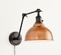 Metal Bell Plug-In Articulating Sconce (5'')