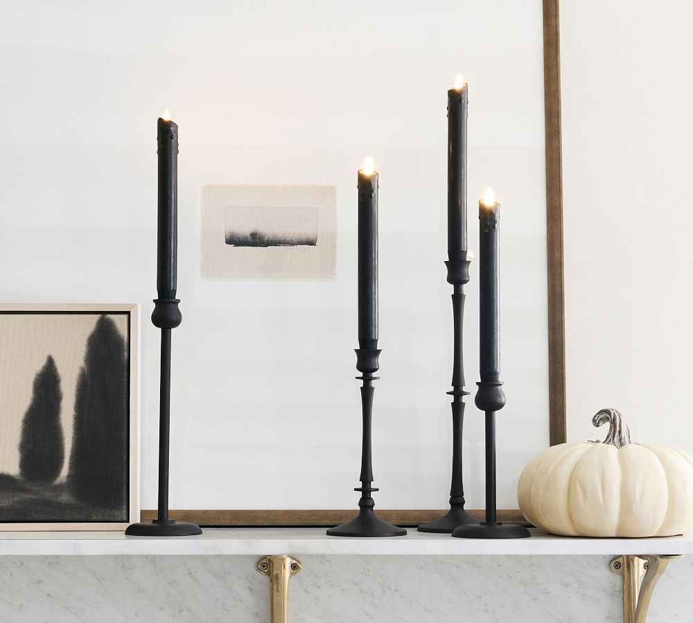 Premium Flickering Flameless Wax Taper Candle