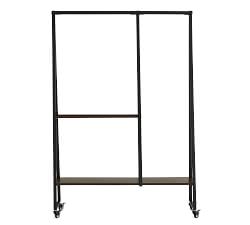 Hopper Metal 50&quot; Rolling Rack with Storage Shelf