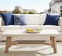 Rustic Farmhouse Concrete-Top Rectangular Outdoor Coffee Table (52&quot;)