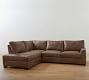 Turner Square Arm Leather Return Bumper Sectional (106&quot;&ndash;125&quot;)