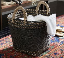 Asher Handwoven Seagrass Tote Basket