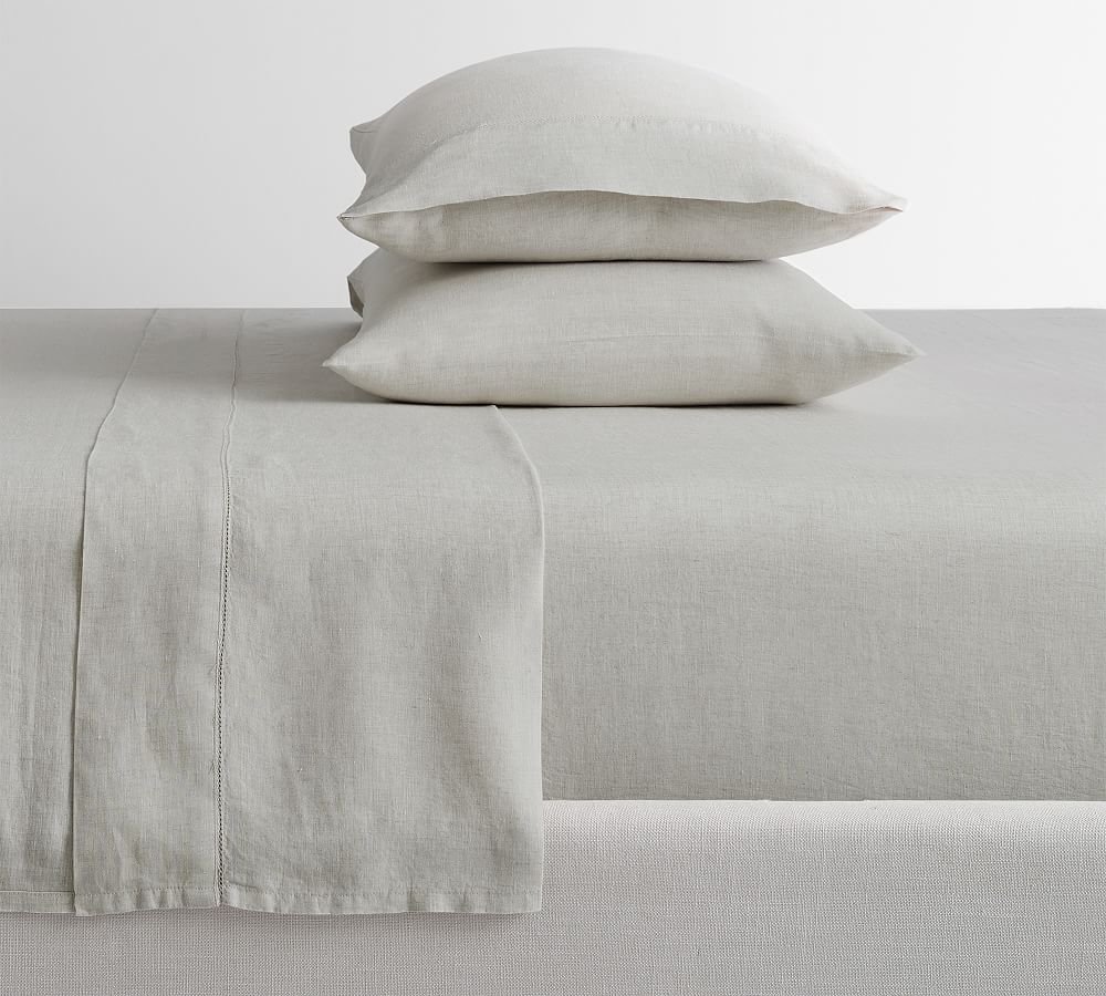 Belgian Flax Linen Hemstitch Sheet Set