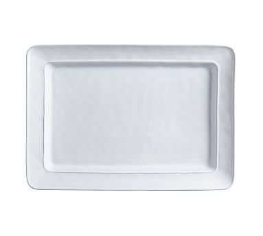 Cambria Recycled Stoneware Rectangular Serving Platter - Fog
