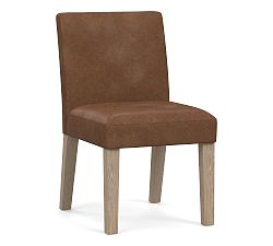 Open Box: Classic Leather Dining Chair - Statesville Toffee, Seadrift Leg