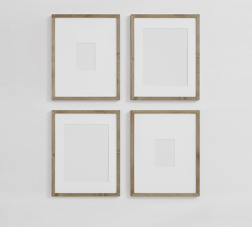 Wood Gallery Frames - 16"x20" (5"x7", 11"x14" Opening) - Gray