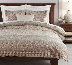 Selena Kalamkari Cotton Duvet Cover &amp; Shams