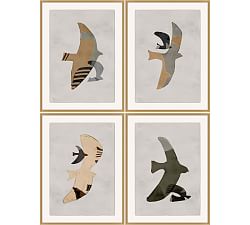 Neutral Flock Framed Print