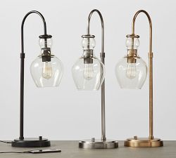 Open Box: Flynn Recycled Glass USB Table Lamp (27&quot;)