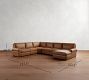 Big Sur Roll Arm Leather Power Reclining 6-Piece Chaise Sectional (154&quot;-166&quot;)