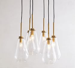 Albany Glass &amp; Metal Multi-Light Pendant (16&quot;)