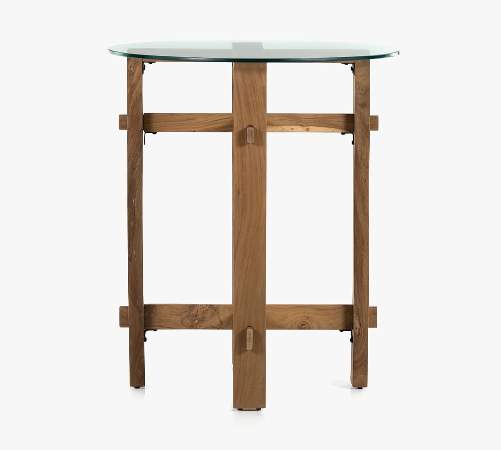 Castro Round Glass Top Counter Height Table