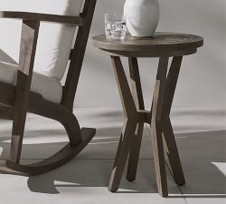 Raylan Teak Outdoor Round Outdoor End Table