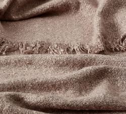 Heathered Boucle Fringe Throw