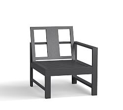 Open Box: Indio Metal Sectional, Right-Arm Chair Frame, Weathered Slate