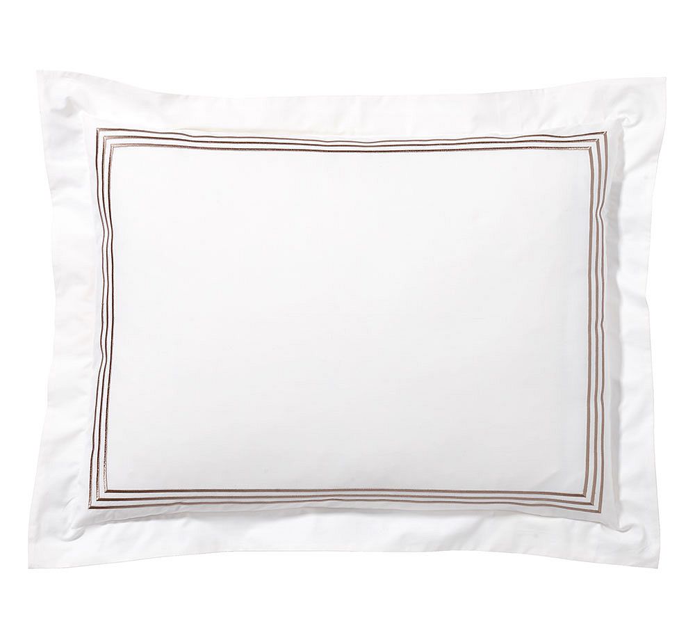 Grand Organic Percale Sham - Simply Taupe, Standard, Set of 2
