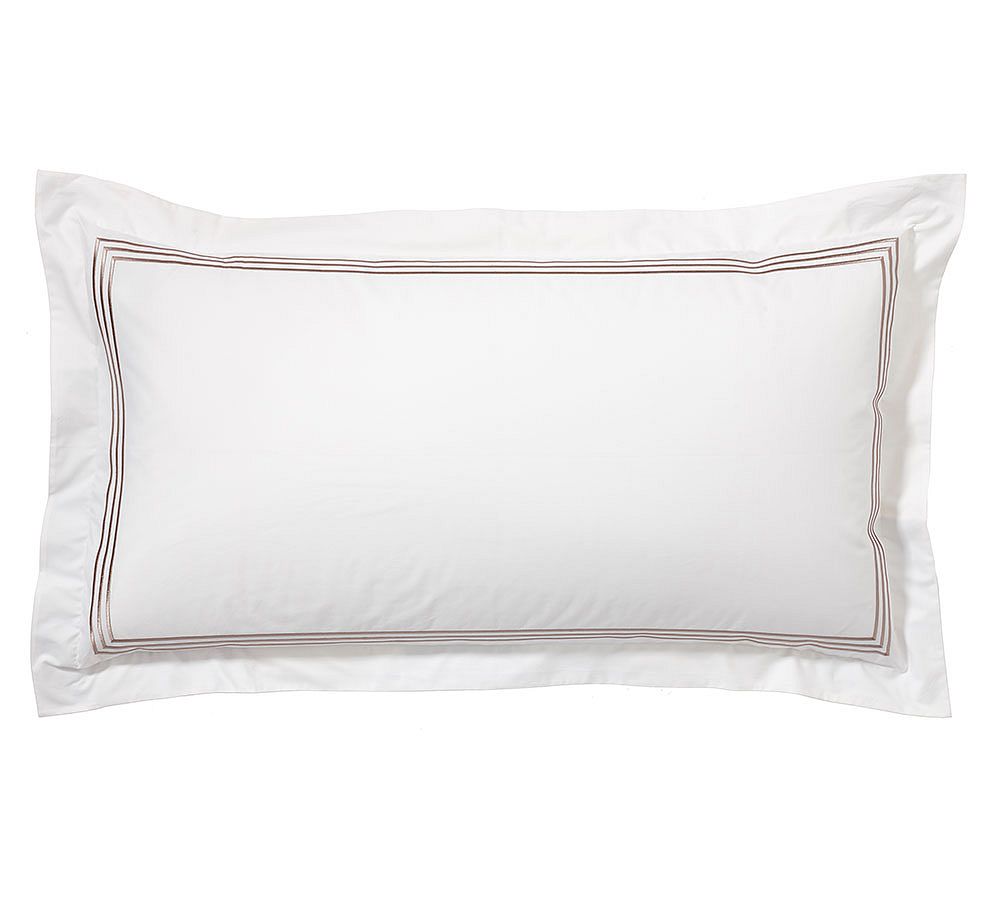 Grand Organic Percale Sham - Simply Taupe, King, Set of 2