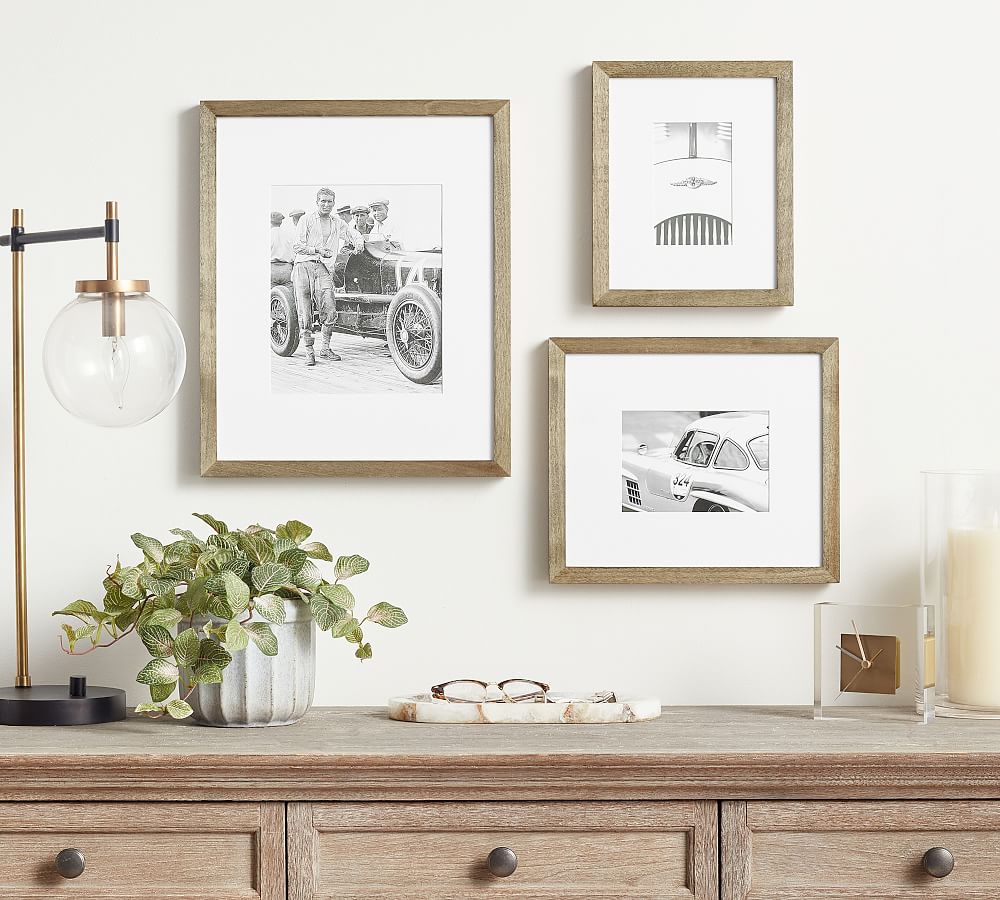3-Piece Wood Gallery Frame Set in GRAY