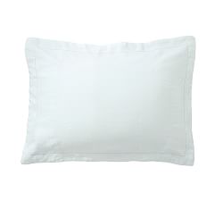 Open Box: Belgian Flax Linen Sham, Standard Set of 3 - Blue Frost