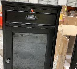 Open Box: Modular Bar Collection, Cabinet Base with Glass Doors - Black