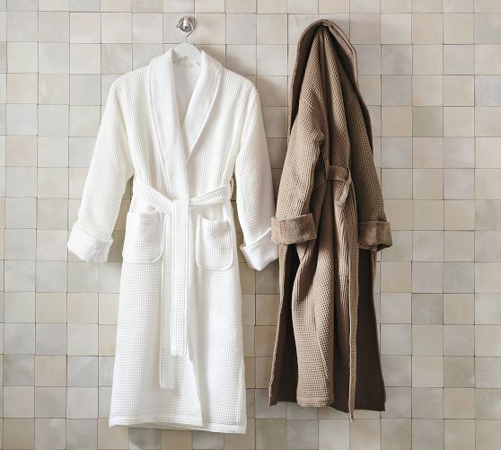 Pottery Barn Monogrammed Waffle Weave Resort Robe