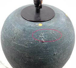 Open Box: Canyon Ceramic 27.5&quot; Table Lamp, Large, 24&quot; diam, 27.5&quot; h - Indigo, *BASE ONLY*