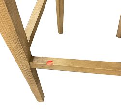 Open Box: Layton Leather Bar Height Stool, Seadrift Leg, Signature Chalk