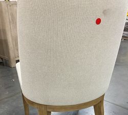 Open Box: Layton Upholstered Side Dining Chair - Seadrift Legs, Performance Heathered Basketweave Alabaster White