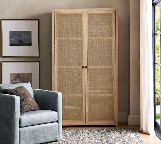 Modern Farmhouse Tall Storage Cabinet (44")