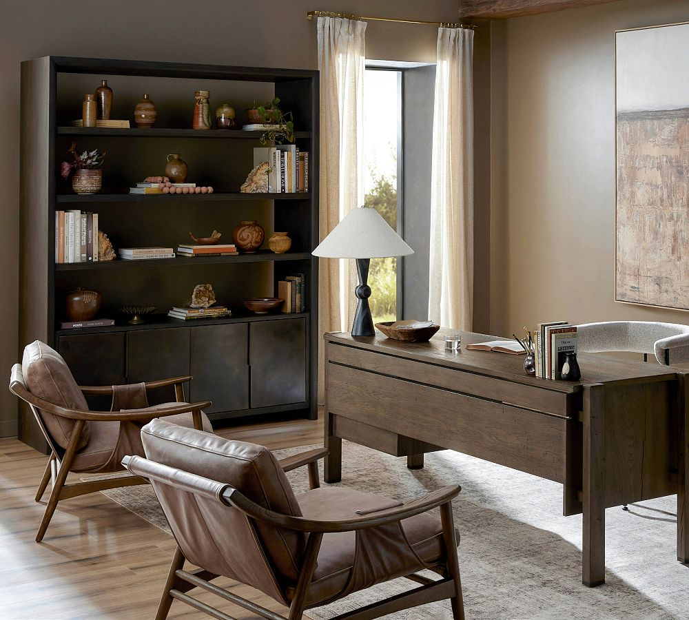 Eric Open Bookcase with Cabinets (68.5&quot;)
