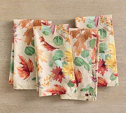 Fall Botanical Cotton Napkins - Set of 4