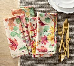 Fall Botanical Cotton Napkins - Set of 4