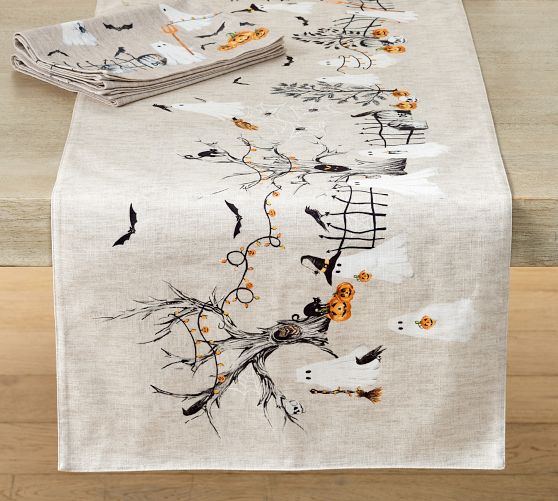 Scary Squad Organic Cotton Table Runner