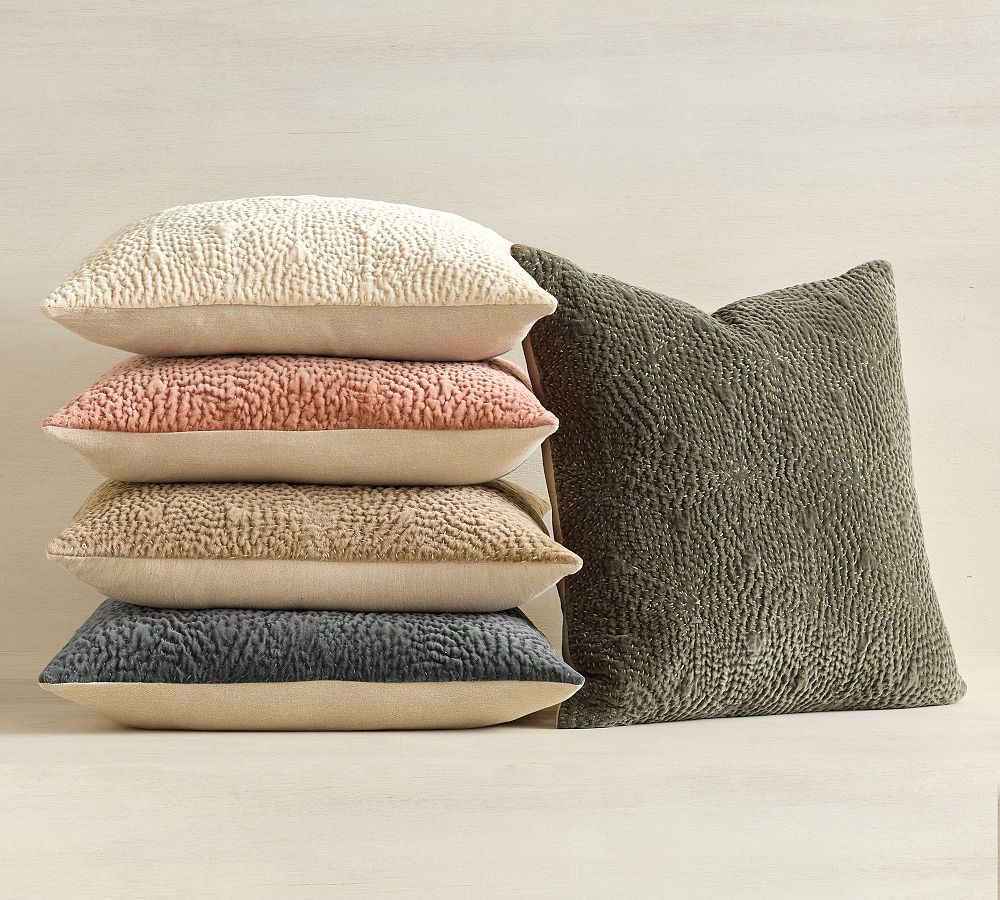 Follette Quilted Velvet Pillow