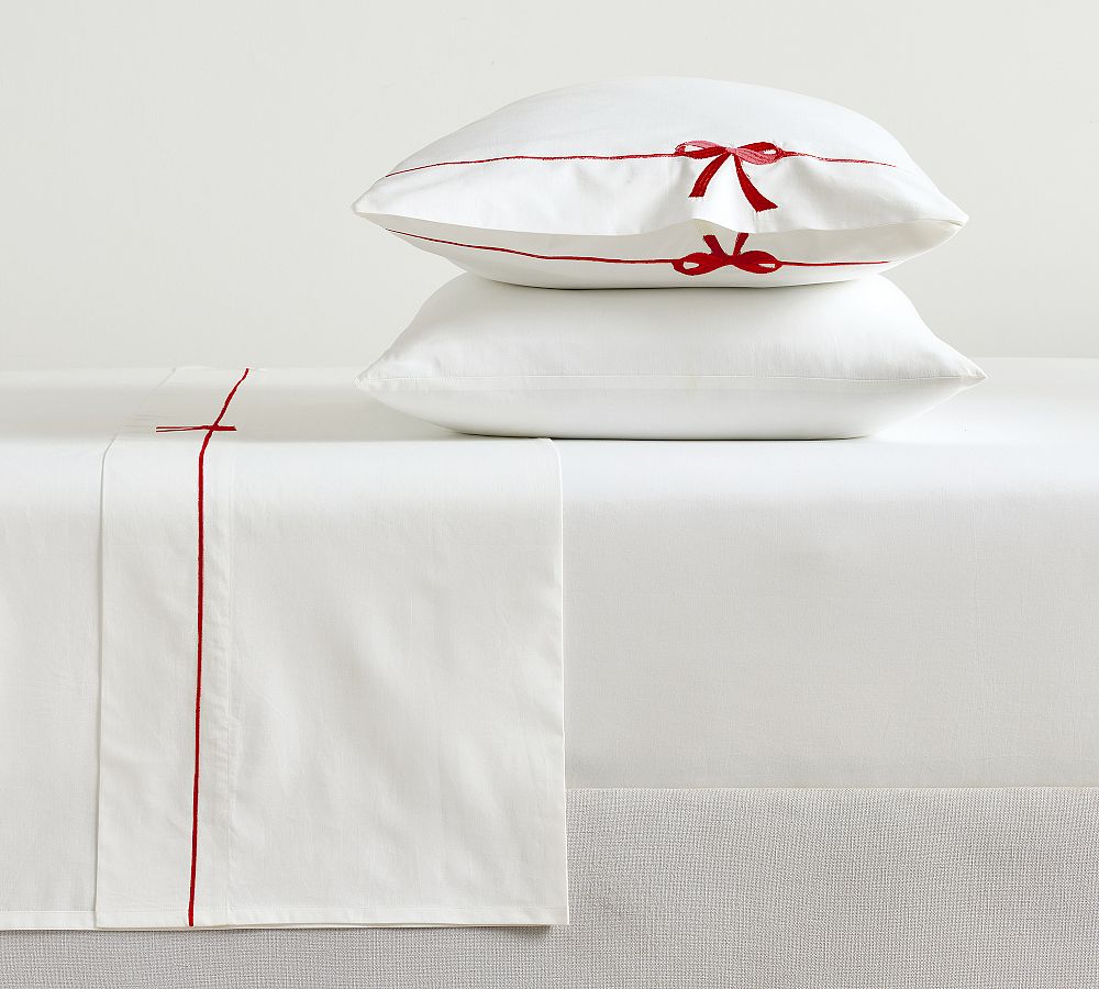 Monique Lhuillier Nell Embriodered Bow Sheet Set