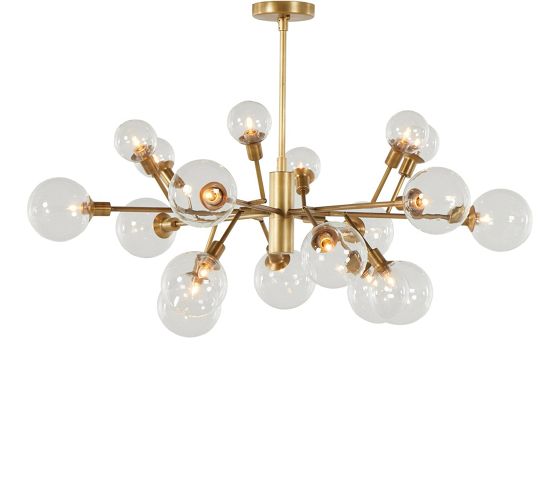 thumbnail image 2 of 4-Pack Pressed Glass Round Lamp Prism Bobeche With 4 Brass Pins - For Chandelier Restoration (#BB914) 2 of 14