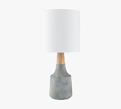 Cowan Petite Ceramic &amp; Wood Table Lamp (18&quot;)