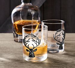 Stag Double Old Fashioned Glasses - Set of 2