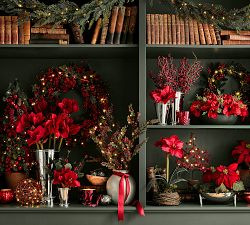 Faux Lit Mixed Berries Wreath &amp; Garland