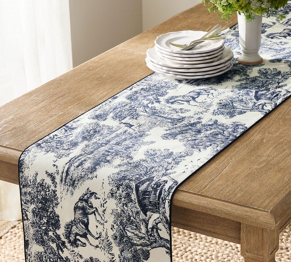 Brandon Maxwell Groveland Toile Reversible Table Runner
