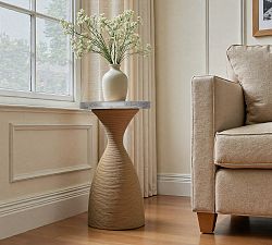 Anders Round Woven Drum Side Table (14&quot;)