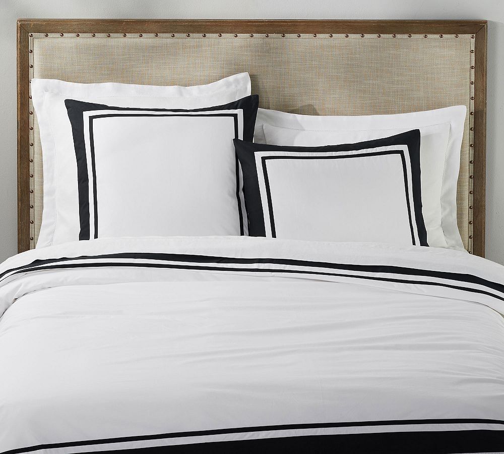 Open Box: Parker Organic Percale Duvet, Full/Queen - Black