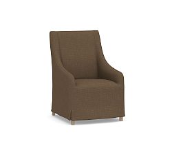 Open Box: York Slipcovered Dining Armchair - Performance Slub Weave, Mocha