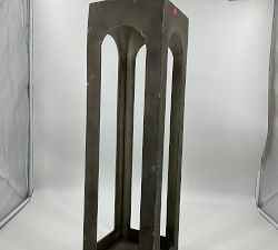 Open Box: Caleb Handcrafted Metal Outdoor Lantern, 36&quot; H Large - Gray